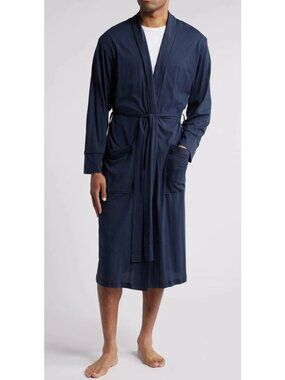 LNWT Daniel Buchler Peruvian Pima Cotton Robe Midnight L/XL GERP-A13A RET $165